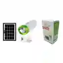 Kit Linterna Recargable 3w Portátil Liviana Con Panel Solar