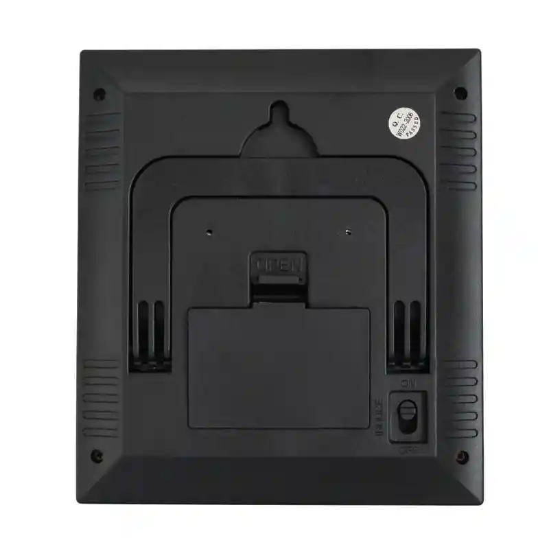 Reloj Multifuncional Alarma Digital, Sensor Calendario Y Termómetro (negro/plateado