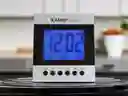 Reloj Multifuncional Alarma Digital, Sensor Calendario Y Termómetro (negro/plateado