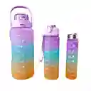 Botilo Motivacional Botella De Agua 2000 Ml+ Stikers