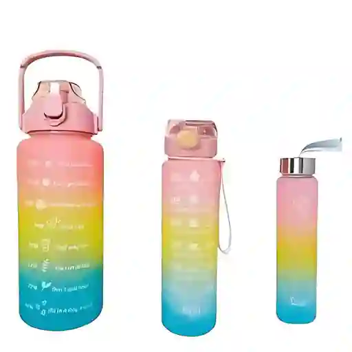 Botilo Motivacional Botella De Agua 2000 Ml+ Stikers