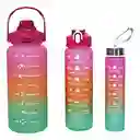 Botilo Motivacional Botella De Agua 2000 Ml+ Stikers