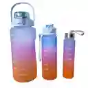 Botilo Motivacional Botella De Agua 2000 Ml+ Stikers