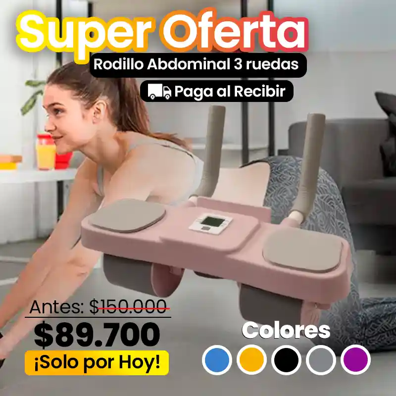 Rueda Abdominal Fitness Con Soportes + Cronometro – Tonifica Tu Abdomen Con Comodidad