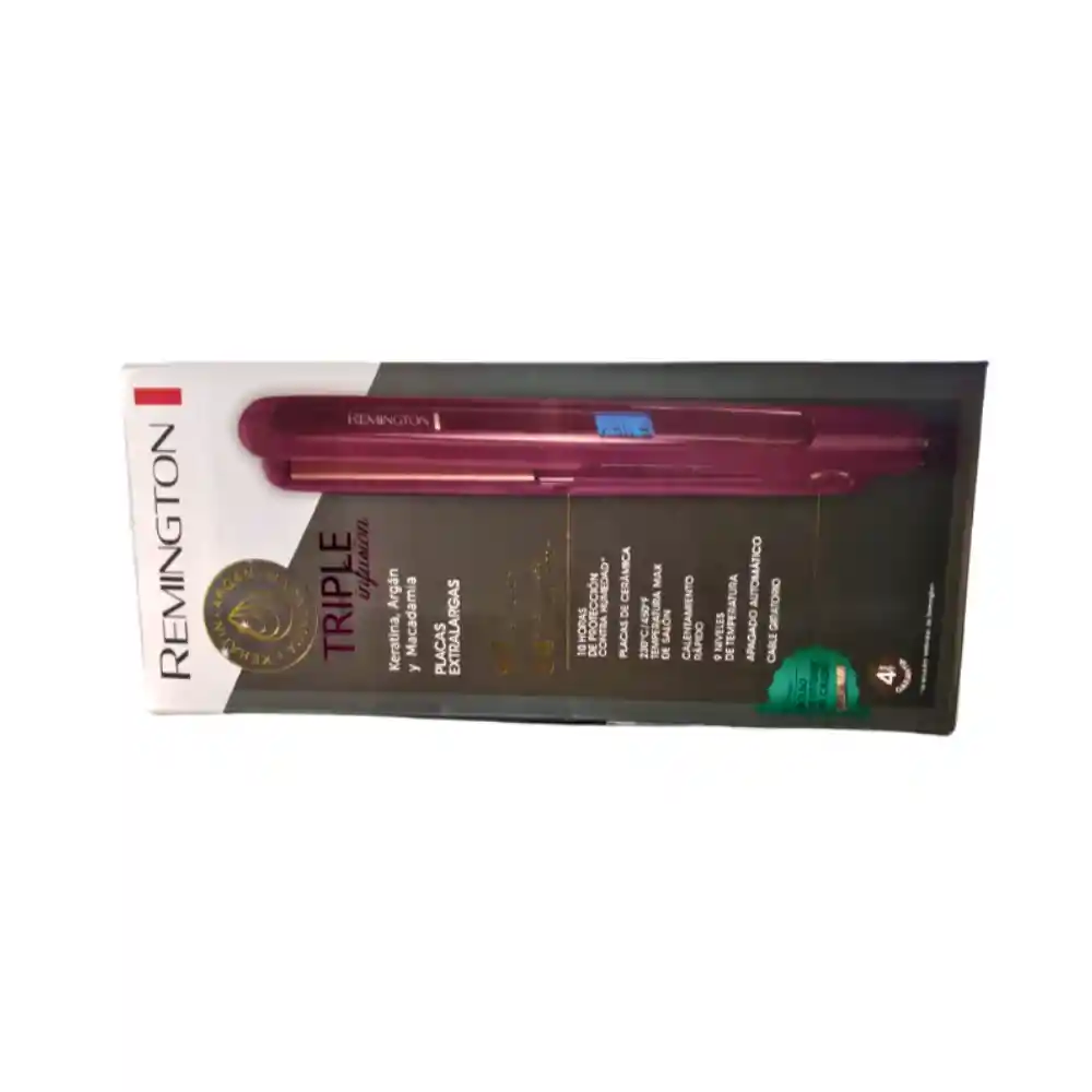 Plancha Remington Triple Infusion Keratina Macadamia Y Argan