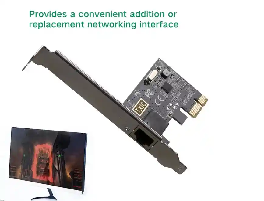 Adaptador Convertidor De Red Pcie A Tarjeta De Red Rj45 De 1000mbps Lan Adaptador Gigabit Etherent Pc Escritorio