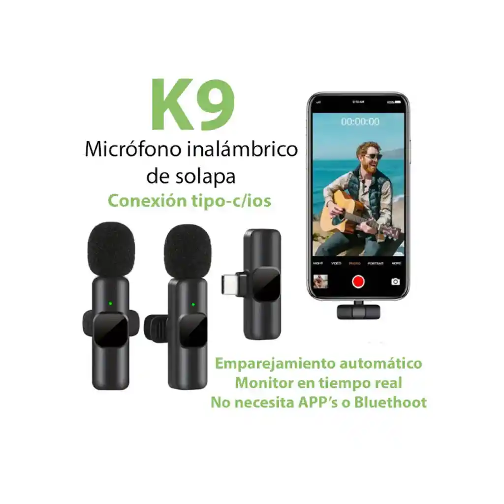 Microfono Jaltech K9 Set X2 Inal Celular	