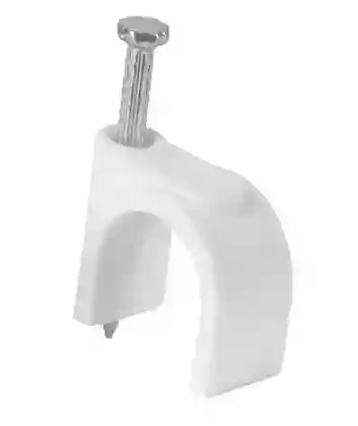 Grapas Plasticas Para Cables, Muros #9 - Bolsa X50 (con Puntillas)
