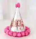 Gorros Cono Pompon Brillo Feliz Cumpleaños