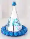 Gorros Cono Pompon Brillo Feliz Cumpleaños