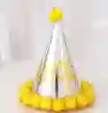 Gorros Cono Pompon Brillo Feliz Cumpleaños