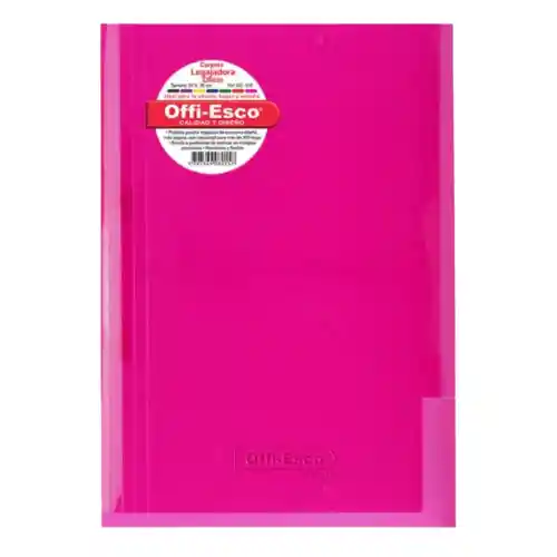 Carpeta Plastica Legajadora Fucsia Oe-809 Oficio