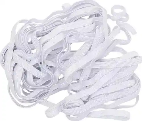 Hilo Caucho Plano Elástico Resorte Blanco 5cm X2 Metros