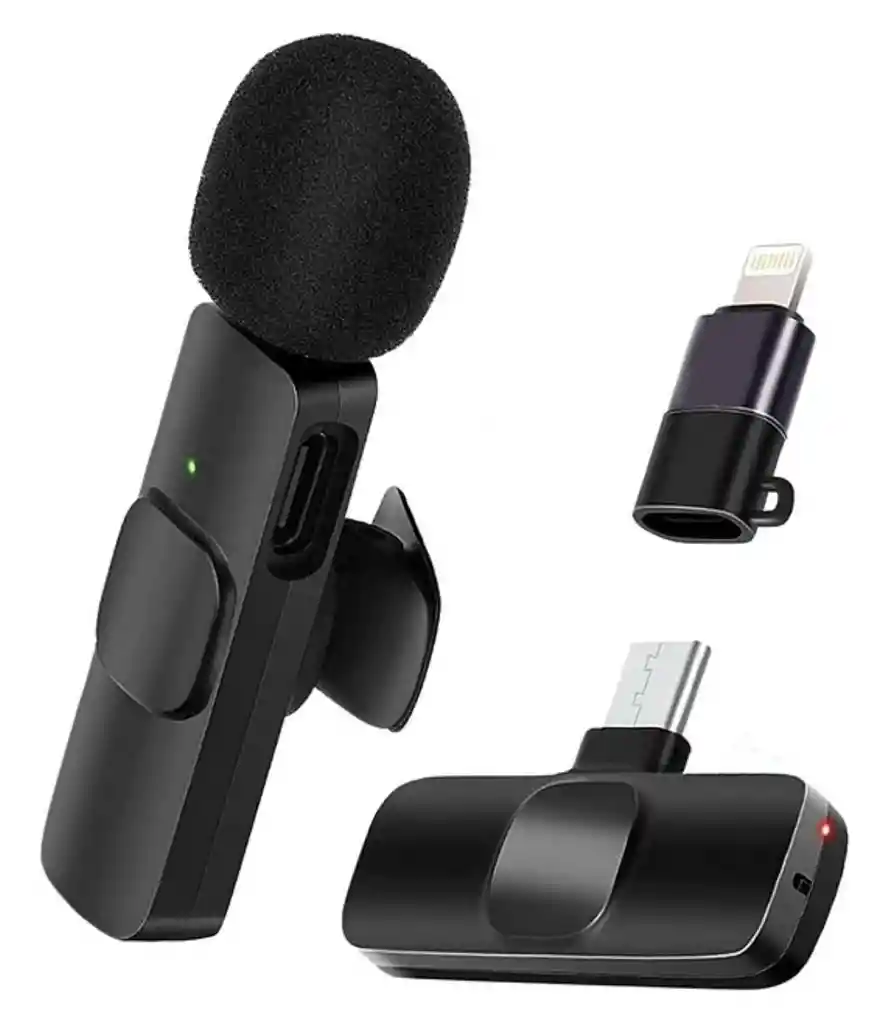 Microfono Inalambrico Solapa X1 (2) En (1) Compatible Con Tipo C Y Iphone