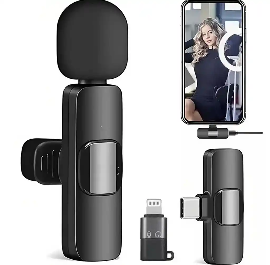 Microfono Inalambrico Solapa X1 (2) En (1) Compatible Con Tipo C Y Iphone