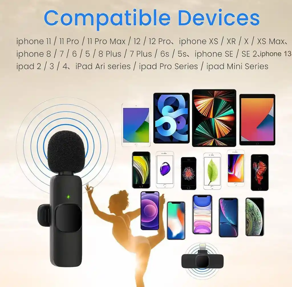 Microfono Inalambrico Solapa X1 (2) En (1) Compatible Con Tipo C Y Iphone
