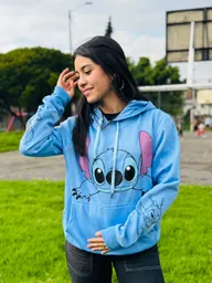 Buzo Unisex Stitch Azul Talla L
