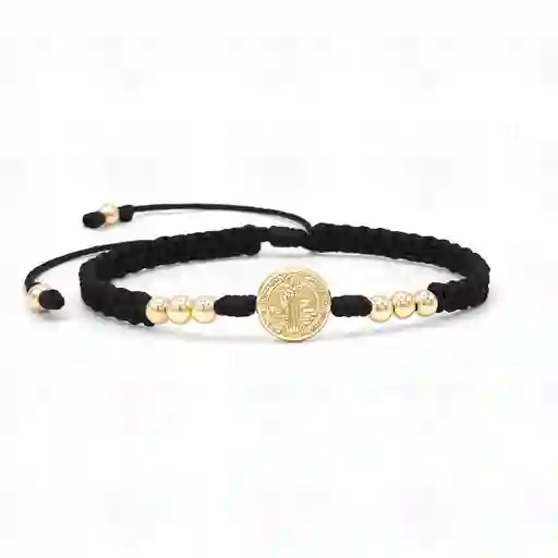 Pulsera Tejida San Benito Oro Laminado 18k