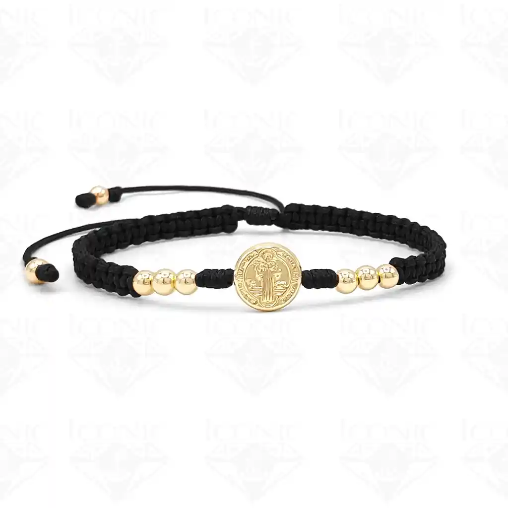 Pulsera Tejida San Benito Oro Laminado 18k