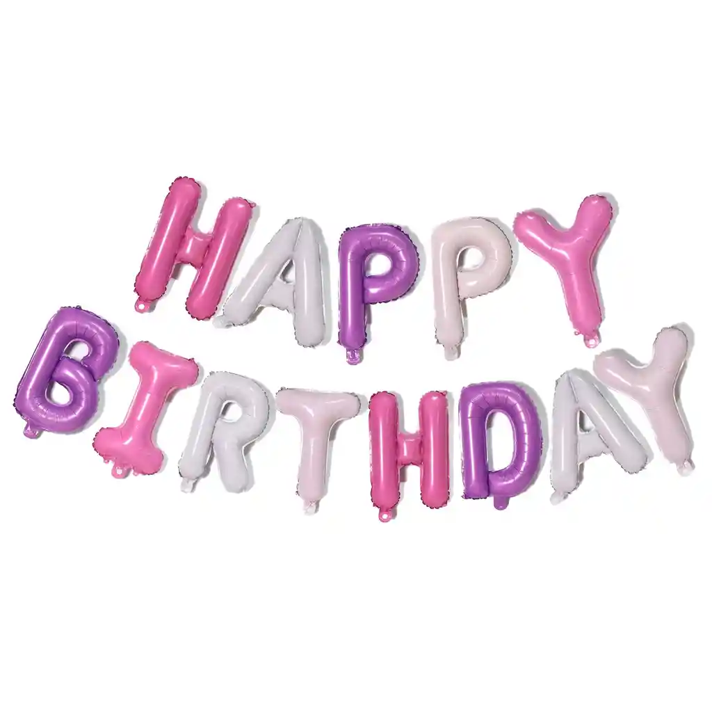 Globos Letras Cumpleaños Rosa