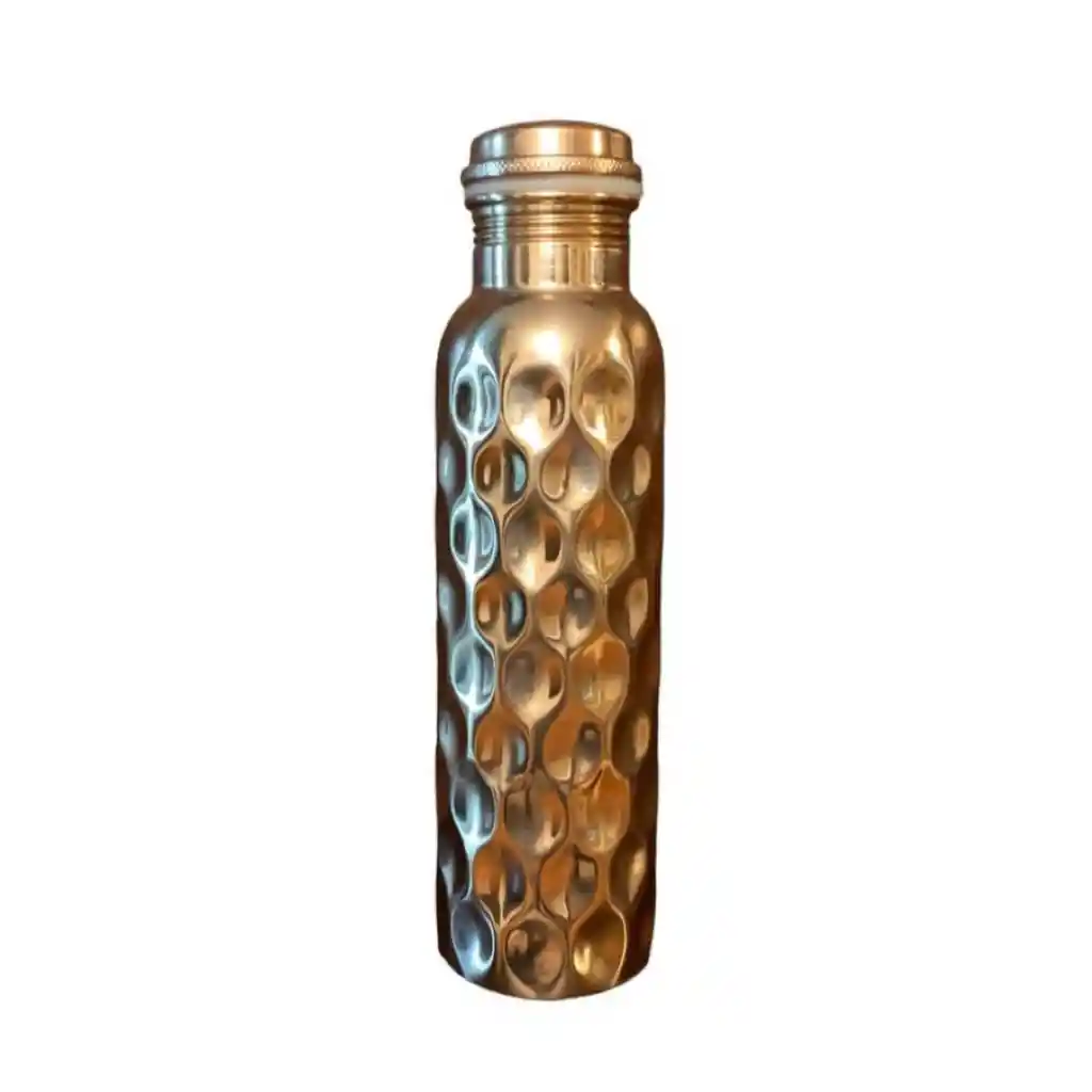 Botella De Cobre Martillada Grande 900ml