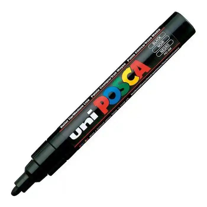 Posca Pc5m Negro Unidad Punta Media