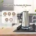 Cafetera Italiana Espresso Maker Acero Quirurgico 9 Tazas Color Plata