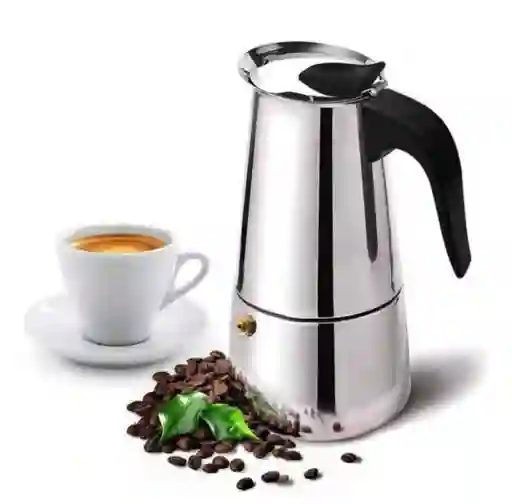Cafetera Italiana Espresso Maker Acero Quirurgico 9 Tazas Color Plata