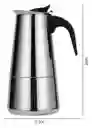 Cafetera Italiana Espresso Maker Acero Quirurgico 9 Tazas Color Plata