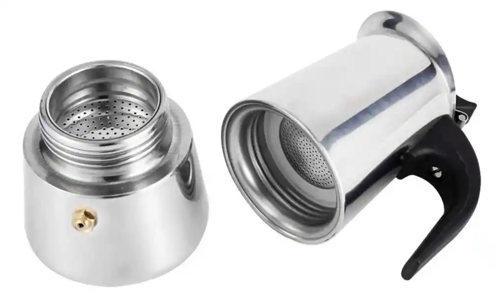Cafetera Italiana Espresso Maker Acero Quirurgico 9 Tazas Color Plata