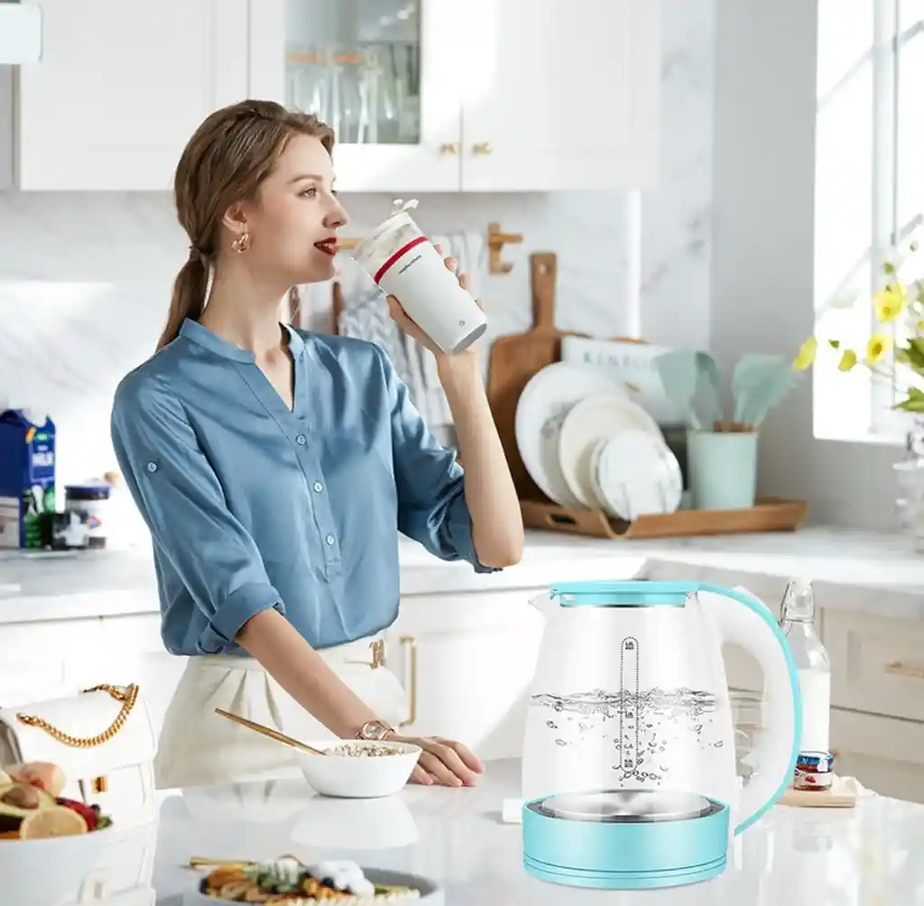 Tetera Electrica Transparente Jarra Para Café Te Hervidora Agua