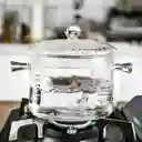 Olla De Vidrio Con Tapa 1.5 Litros Saludable De Borosilicato