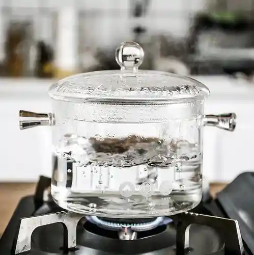 Olla De Vidrio Con Tapa 1.5 Litros Saludable De Borosilicato
