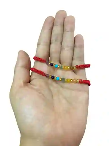 Pulsera 7 Chakras Hilo Rojo