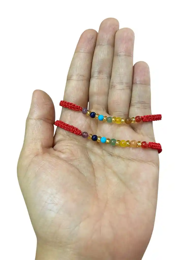 Pulsera 7 Chakras Hilo Rojo