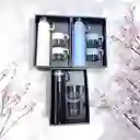 Kit Termo 600 Ml Acero Inoxidable Con 3 Tazas