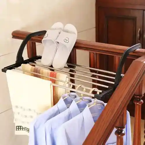 Tendedero De Ropa Balcón Zapatero Ventana Plegable Multifunción