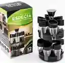 Especiero Condimenteros 2 Niveles Set 12 Envases Giratorio