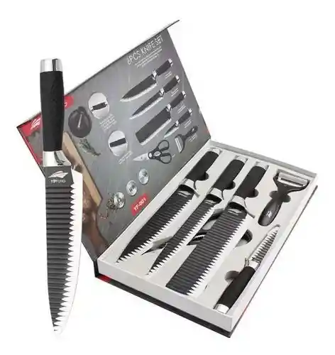 Set De Cuchillos Tijeras Y Pelador Utencilios De Cocina