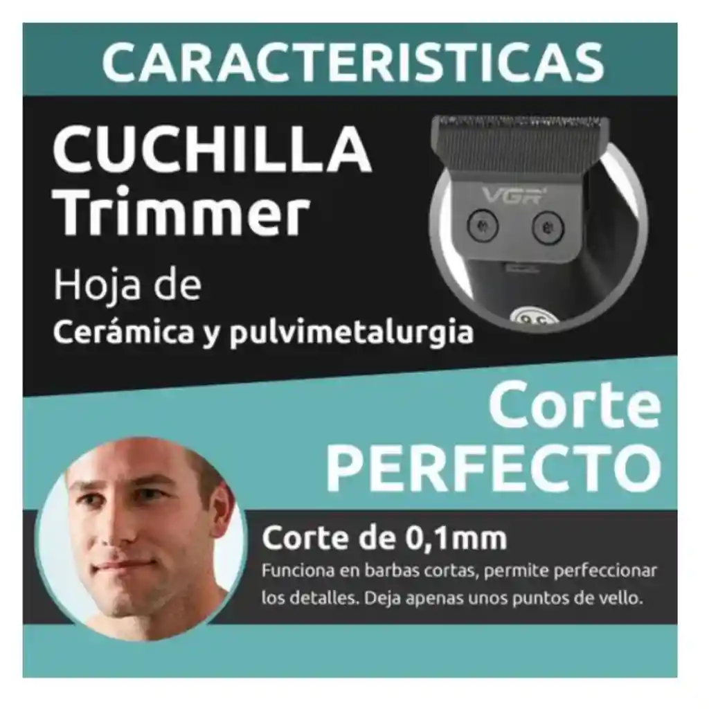 Máquina Trimmer Corta Pelo Vgr V-945