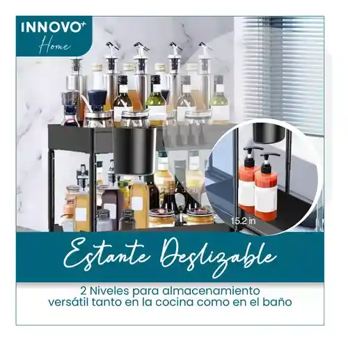 Organizador Multifuncional Para Hogar 2 Niveles Baño Cocina Innovo Home