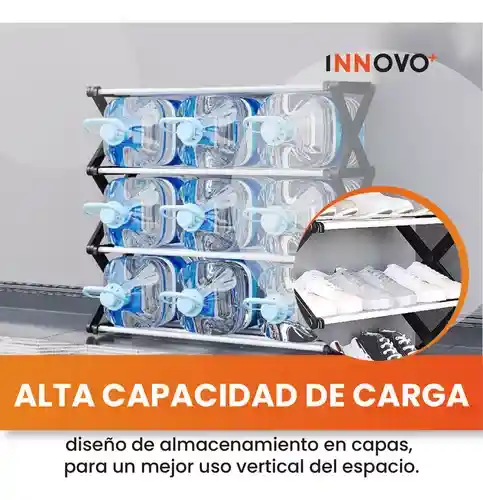 Organizador De Zapatos Para Hogar Armable Practico 4 Niveles Innovo Home