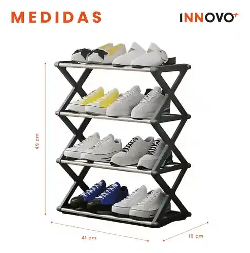 Organizador De Zapatos Para Hogar Armable Practico 4 Niveles Innovo Home