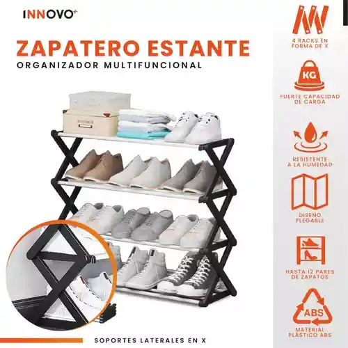Organizador De Zapatos Para Hogar Armable Practico 4 Niveles Innovo Home