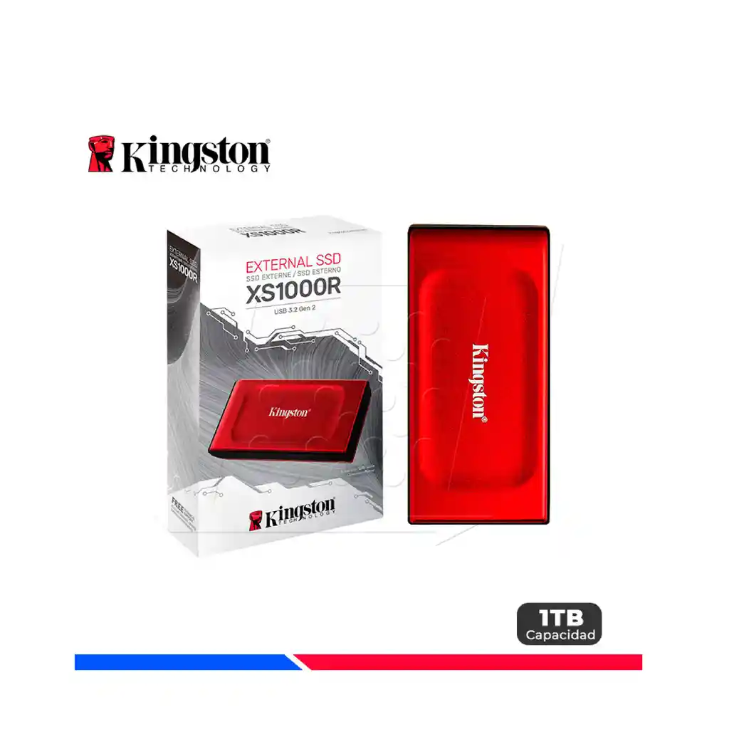 Disco Ssd Ext Kingston Xs1000r 1tb Rojo	