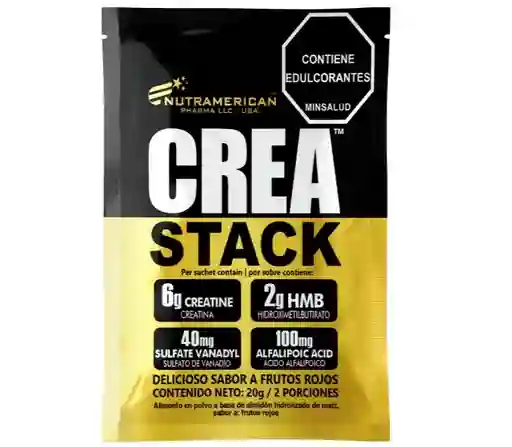Sachet De Creatina Monohidratada Creastack Sabor Frutos Rojos