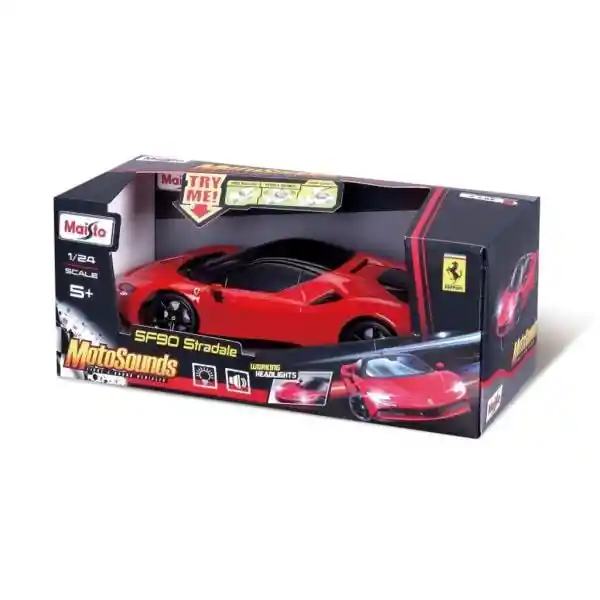 Carro A Escala 1/24 Ferrari Sf90 Stradale Con Luces Y Sonido