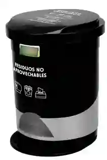 Papelera De Pedal 12 Lt Negra Sin Marca