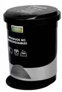 Papelera De Pedal 12 Lt Negra Sin Marca
