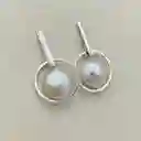 Aretes De Plata Con Perlas Nacarada
